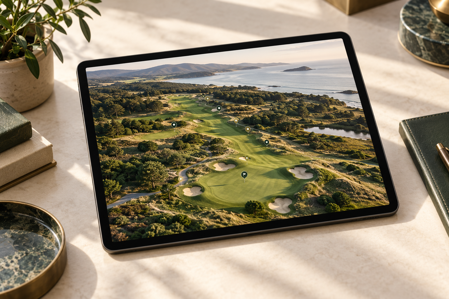 An interactive landscape Explorer shown on a tablet
